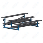 Jaypro Sports Bleacher  - 3 Row - Tip & Roll, Double Foot Plank, powder Coated - 7.5' L (BLDP-375TRGPC)