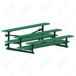 Jaypro Sports Bleacher  - 3 Row - Tip & Roll, Double Foot Plank, powder Coated - 7.5' L (BLDP-375TRGPC)