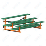 Jaypro Sports Bleacher  - 3 Row - Tip & Roll, Double Foot Plank, powder Coated - 7.5' L (BLDP-375TRGPC)
