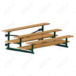 Jaypro Sports Bleacher  - 3 Row - Tip & Roll, Double Foot Plank, powder Coated - 7.5' L (BLDP-375TRGPC)
