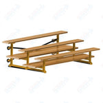 Jaypro Sports Bleacher  - 3 Row - Tip & Roll, Double Foot Plank, powder Coated - 7.5' L (BLDP-375TRGPC)