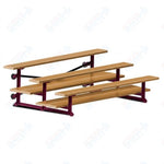 Jaypro Sports Bleacher  - 3 Row - Tip & Roll, Double Foot Plank, powder Coated - 7.5' L (BLDP-375TRGPC)