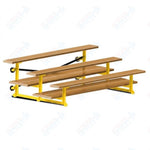 Jaypro Sports Bleacher  - 3 Row - Tip & Roll, Double Foot Plank, powder Coated - 7.5' L (BLDP-375TRGPC)