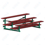 Jaypro Sports Bleacher  - 3 Row - Tip & Roll, Double Foot Plank, powder Coated - 7.5' L (BLDP-375TRGPC)