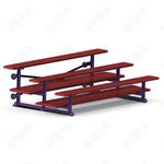 Jaypro Sports Bleacher  - 3 Row - Tip & Roll, Double Foot Plank, powder Coated - 7.5' L (BLDP-375TRGPC)