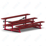 Jaypro Sports Bleacher  - 3 Row - Tip & Roll, Double Foot Plank, powder Coated - 7.5' L (BLDP-375TRGPC)