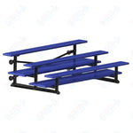 Jaypro Sports Bleacher  - 3 Row - Tip & Roll, Double Foot Plank, powder Coated - 7.5' L (BLDP-375TRGPC)