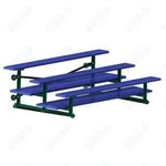 Jaypro Sports Bleacher  - 3 Row - Tip & Roll, Double Foot Plank, powder Coated - 7.5' L (BLDP-375TRGPC)