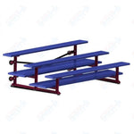 Jaypro Sports Bleacher  - 3 Row - Tip & Roll, Double Foot Plank, powder Coated - 7.5' L (BLDP-375TRGPC)