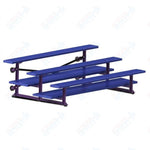 Jaypro Sports Bleacher  - 3 Row - Tip & Roll, Double Foot Plank, powder Coated - 7.5' L (BLDP-375TRGPC)