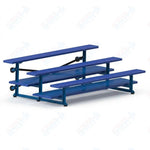 Jaypro Sports Bleacher  - 3 Row - Tip & Roll, Double Foot Plank, powder Coated - 7.5' L (BLDP-375TRGPC)