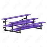 Jaypro Sports Bleacher  - 3 Row - Tip & Roll, Double Foot Plank, powder Coated - 7.5' L (BLDP-375TRGPC)
