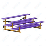 Jaypro Sports Bleacher  - 3 Row - Tip & Roll, Double Foot Plank, powder Coated - 7.5' L (BLDP-375TRGPC)