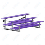 Jaypro Sports Bleacher  - 3 Row - Tip & Roll, Double Foot Plank, powder Coated - 7.5' L (BLDP-375TRGPC)