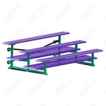 Jaypro Sports Bleacher  - 3 Row - Tip & Roll, Double Foot Plank, powder Coated - 7.5' L (BLDP-375TRGPC)