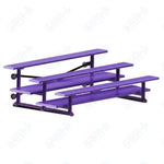 Jaypro Sports Bleacher  - 3 Row - Tip & Roll, Double Foot Plank, powder Coated - 7.5' L (BLDP-375TRGPC)