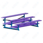 Jaypro Sports Bleacher  - 3 Row - Tip & Roll, Double Foot Plank, powder Coated - 7.5' L (BLDP-375TRGPC)