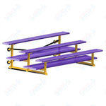 Jaypro Sports Bleacher  - 3 Row - Tip & Roll, Double Foot Plank, powder Coated - 7.5' L (BLDP-375TRGPC)