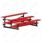 Jaypro Sports Bleacher  - 3 Row - Tip & Roll, Double Foot Plank, powder Coated - 7.5' L (BLDP-375TRGPC)