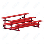 Jaypro Sports Bleacher  - 3 Row - Tip & Roll, Double Foot Plank, powder Coated - 7.5' L (BLDP-375TRGPC)