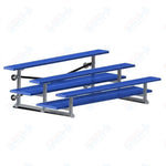 Jaypro Sports Bleacher  - 3 Row - Tip & Roll, Double Foot Plank, powder Coated - 7.5' L (BLDP-375TRGPC)