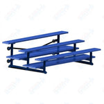 Jaypro Sports Bleacher  - 3 Row - Tip & Roll, Double Foot Plank, powder Coated - 7.5' L (BLDP-375TRGPC)