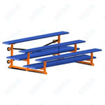 Jaypro Sports Bleacher  - 3 Row - Tip & Roll, Double Foot Plank, powder Coated - 7.5' L (BLDP-375TRGPC)