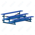 Jaypro Sports Bleacher  - 3 Row - Tip & Roll, Double Foot Plank, powder Coated - 7.5' L (BLDP-375TRGPC)