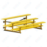 Jaypro Sports Bleacher  - 3 Row - Tip & Roll, Double Foot Plank, powder Coated - 7.5' L (BLDP-375TRGPC)