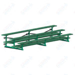 Jaypro Sports Bleacher  - 3 Row - Tip & Roll, Double Foot Plank, Powder Coated - 15' L (BLDP-3TRGPC)