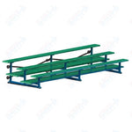 Jaypro Sports Bleacher  - 3 Row - Tip & Roll, Double Foot Plank, Powder Coated - 15' L (BLDP-3TRGPC)