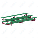 Jaypro Sports Bleacher  - 3 Row - Tip & Roll, Double Foot Plank, Powder Coated - 15' L (BLDP-3TRGPC)