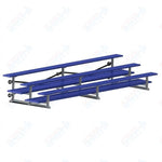 Jaypro Sports Bleacher  - 3 Row - Tip & Roll, Double Foot Plank, Powder Coated - 15' L (BLDP-3TRGPC)