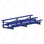 Jaypro Sports Bleacher  - 3 Row - Tip & Roll, Double Foot Plank, Powder Coated - 15' L (BLDP-3TRGPC)