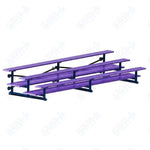Jaypro Sports Bleacher  - 3 Row - Tip & Roll, Double Foot Plank, Powder Coated - 15' L (BLDP-3TRGPC)
