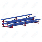 Jaypro Sports Bleacher  - 3 Row - Tip & Roll, Double Foot Plank, Powder Coated - 15' L (BLDP-3TRGPC)
