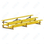Jaypro Sports Bleacher  - 3 Row - Tip & Roll, Double Foot Plank, Powder Coated - 15' L (BLDP-3TRGPC)