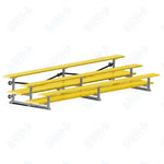 Jaypro Sports Bleacher  - 3 Row - Tip & Roll, Double Foot Plank, Powder Coated - 15' L (BLDP-3TRGPC)