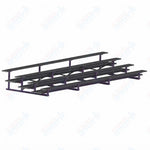 Jaypro Sports Bleacher  - 4 Row - Double Foot Plank, All Aluminum Bleachers, Powder Coated - 21' L (BLDP-421ALPC)