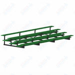 Jaypro Sports Bleacher  - 4 Row - Double Foot Plank, All Aluminum Bleachers, Powder Coated - 21' L (BLDP-421ALPC)