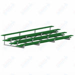 Jaypro Sports Bleacher  - 4 Row - Double Foot Plank, All Aluminum Bleachers, Powder Coated - 21' L (BLDP-421ALPC)