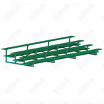 Jaypro Sports Bleacher  - 4 Row - Double Foot Plank, All Aluminum Bleachers, Powder Coated - 21' L (BLDP-421ALPC)