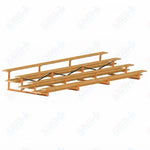 Jaypro Sports Bleacher  - 4 Row - Double Foot Plank, All Aluminum Bleachers, Powder Coated - 21' L (BLDP-421ALPC)