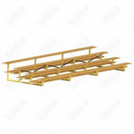 Jaypro Sports Bleacher  - 4 Row - Double Foot Plank, All Aluminum Bleachers, Powder Coated - 21' L (BLDP-421ALPC)