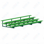 Jaypro Sports Bleacher  - 4 Row - Double Foot Plank, All Aluminum Bleachers, Powder Coated - 21' L (BLDP-421ALPC)