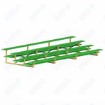 Jaypro Sports Bleacher  - 4 Row - Double Foot Plank, All Aluminum Bleachers, Powder Coated - 21' L (BLDP-421ALPC)