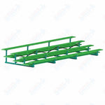 Jaypro Sports Bleacher  - 4 Row - Double Foot Plank, All Aluminum Bleachers, Powder Coated - 21' L (BLDP-421ALPC)