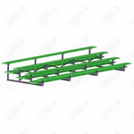 Jaypro Sports Bleacher  - 4 Row - Double Foot Plank, All Aluminum Bleachers, Powder Coated - 21' L (BLDP-421ALPC)