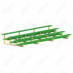 Jaypro Sports Bleacher  - 4 Row - Double Foot Plank, All Aluminum Bleachers, Powder Coated - 21' L (BLDP-421ALPC)