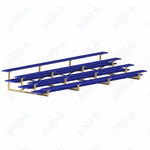 Jaypro Sports Bleacher  - 4 Row - Double Foot Plank, All Aluminum Bleachers, Powder Coated - 21' L (BLDP-421ALPC)